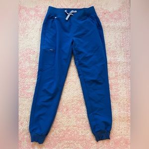 Figs Royal Blue Jogger Scrub Bottoms (size small)